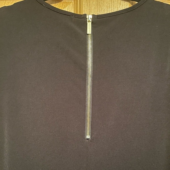 Michael Kors Black Short Sleeve Jewel Neck Shift Dress - Picture 8 of 9